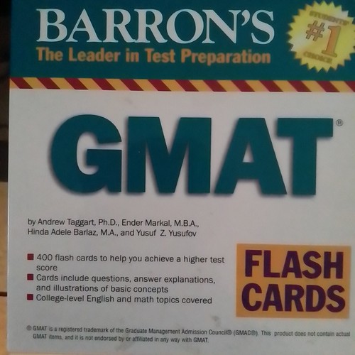 Barron gmat flash cards - barron's,