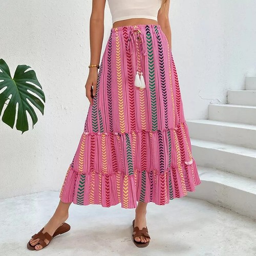 Gonna lunga rosa - lunga, fucsia