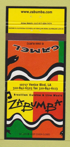 Matchbook cover zabumba - matchbook,