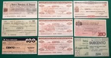 Lotto miniassegni vari - lotto, 9
