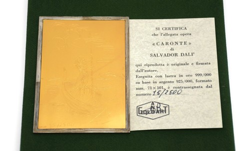 Piatto oro argento caronte - piatto,