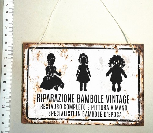 Targa bambole porcellana
