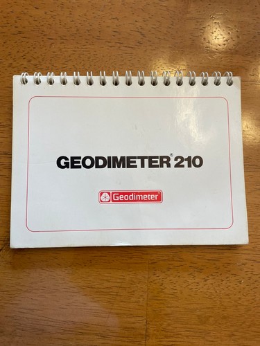 Geodimeter 210 manual - geodimeter,