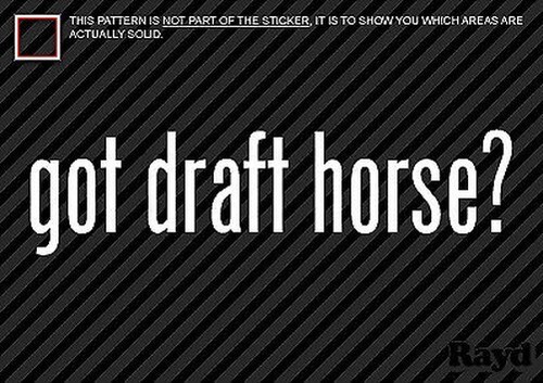 Got draft cavallo - cavallo, adesivo