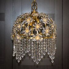 Lampadario tre lucie Abat-Jour in cristallo.