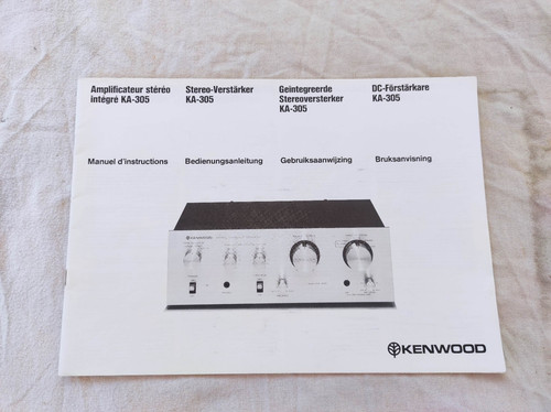 Kenwood 305 user manual - kenwood,