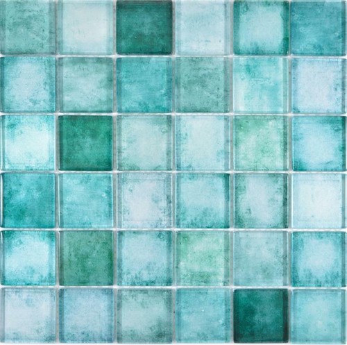 Mosaico iridescente turchese - mosaico,