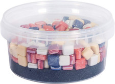 Mosaico Vetro Glossy Misto, Colori Misti, 1X1Cm, (Ca 250Pz), Scatolina 500G, 250