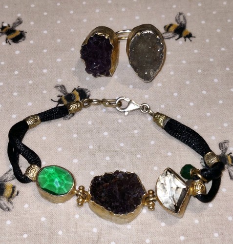 Set bracciale anello - e, vintage