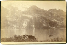 Suisse, env. Thun, lac et montagne, ca.1880, vintage albumen print vintage album