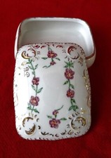 PREZIOSA E ANTICA SCATOLA IN PORCELLANA ZEH SCHERZER BAVARIA DECORATA A MANO305-