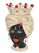 Caltagirone ceramic vase head - ceramic,