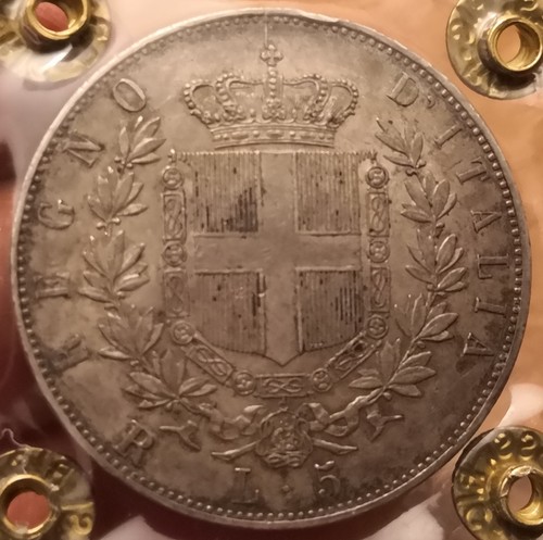 Moneta lire 1877 vittorio - moneta,