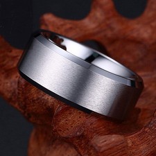 Anello fascia ARGENTO uomo metallo accessorio uomini gioiello bigiotteria regalo