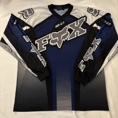 Maglia vintage fox racing blu - vintage,