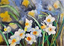 Quadro fiori acquerello
