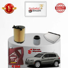 KIT TAGLIANDO 3 FILTRI E OLIO VW TIGUAN 1.4 TSI 90KW 122CV DAL 2010 ->