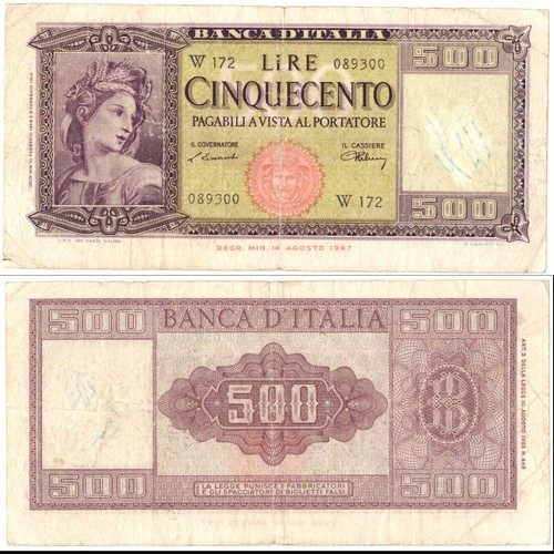 1948 italia banconota - banconota, lire