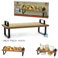 MENSOLA VASSOIO 2 IN 1 LEGNO E