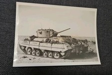 FOTO D'EPOCA 2 GUERRA REGIO ESERCITO TUNISIA CARRO ARMATO NEMICO ABBANDONATO 