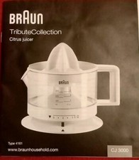 MANUALE ISTRUZIONI BRAUN SPREMIAGRUMI TRIBUTE COLLECTION TYPE 4161