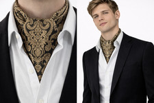 Sciarpa uomo vintage oro Ascot