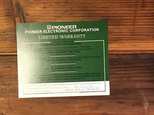 Scheda garanzia sintonizzatore