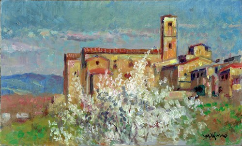 Dipinto olio toscana - olio, val