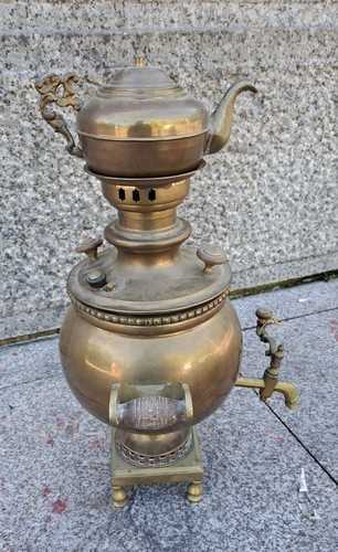 Antico carbone russo samovar - carbone,