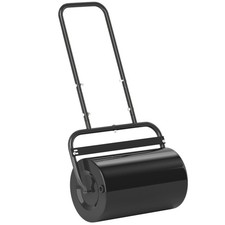 Outsunny Rullo da Giardino Φ32x50cm in Metallo Impermeabile Nero