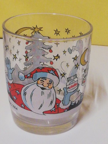 Bicchiere nutella natale 2004 - bicchiere,