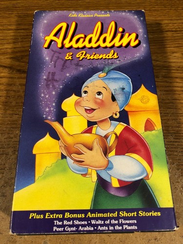 Aladdin friends vhs vcr - aladdin, &