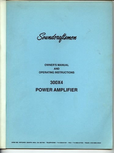 Soundcraftsmen 300 4 - soundcraftsmen, /