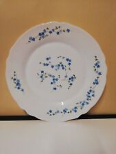 ARCOPAL FRANCE PIATTO PORTATA CM. 29 MYOSOTIS VERONICA FIORI AZZURRI VINTAGE 