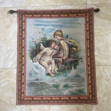 Stendardo  stampato su tela con angioletti 73 × 60 cm, supporto in legno