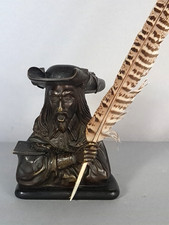 Raro Antico Calamaio, Stilografica & Sigillo Bronzo 19e Secolo C671