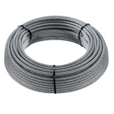 FILO CORDA CAVO CAVETTO CIMA FUNE ACCIAIO ZINCATO VARIE MISURE E DIAMETRI