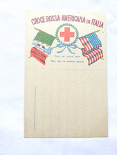 CARTOLINA WW1 CROCE ROSSA AMERICA USA IN ITALIA PRIMA GUERRA MONDIALE SANITà
