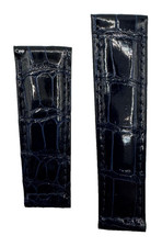 Spezzoni in Alligatore Blu 20/16mm l.6.6x5.6 per Rolex Daytona Handmade in italy