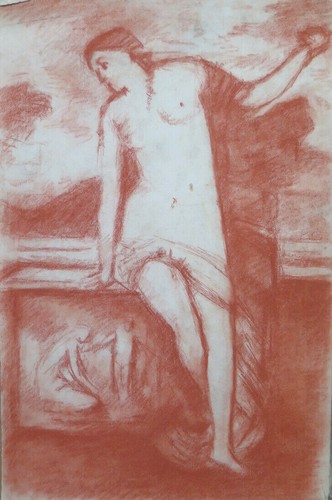 Antico disegno sanguigna - a,