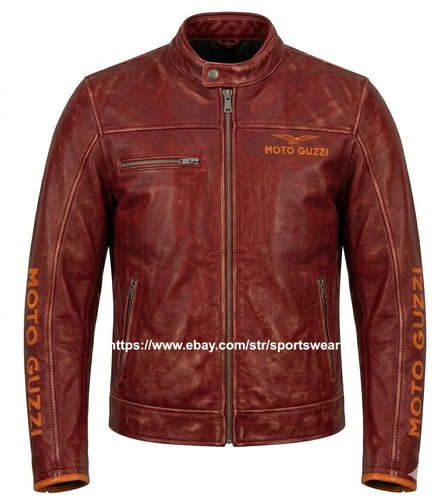 Giacca moto guzzi pelle - guzzi,