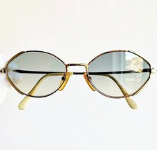 occhiali da sole EMILIO PUCCI brown gold sunglasses oval octagon hexagon 90s