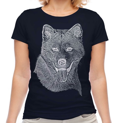 Akita inu sketch shirt donna - akita,
