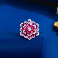 Grazioso Anello Rosa Rosso