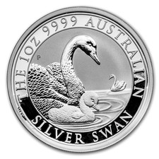 1 $ DOLLARO Argento Cigno
