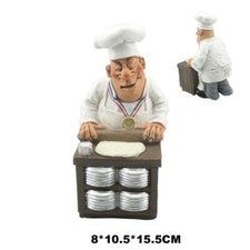 MESTIERE in RESINA STATUA Statuina CUOCO pizza piadina Altezza CM 19 Idea regalo