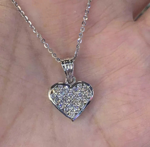 Ciondolo cuore diamante taglio