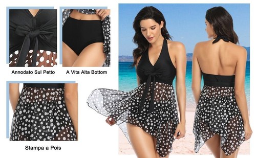 Costume bikini tankini pois - a,
