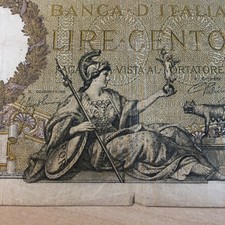 100 LIRE AZZOLINI AQUILA ROMANA TESTINA RETRO FASCIO 05/10/1931 1937