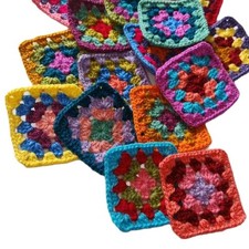 100 quadrati nonna all'uncinetto misti splendida combinazione di colori 3 pollici